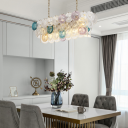 Loft Industry Modern - Rainbow Glass Rectangular Chandelier